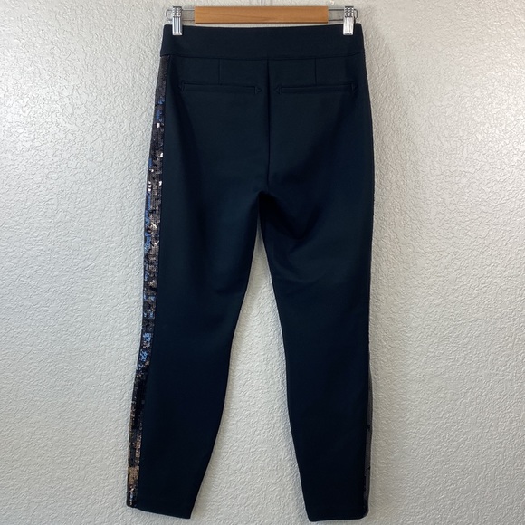 SPANX The Perfect Pant Ankle Sequin Tuxedo Skinny Black Size Small Petite - Picture 4 of 11